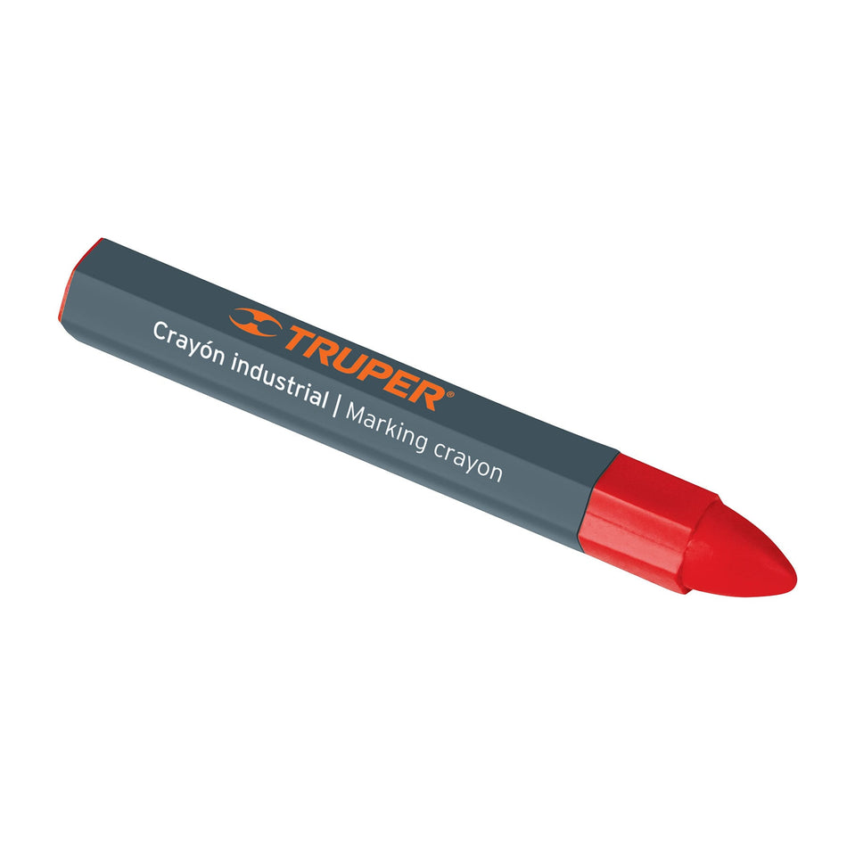 Blíster con 2 crayones de 12 cm industriales rojos, Truper Caja con 10, 101687