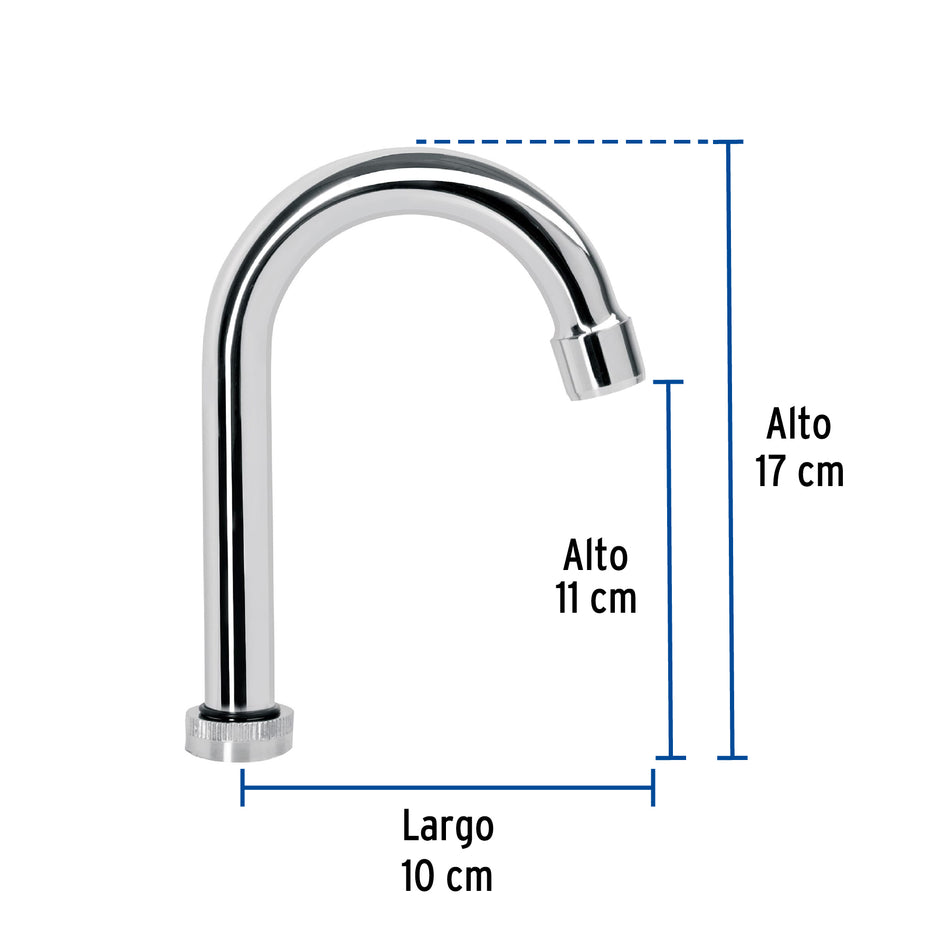Cuello tipo bar para mezcladora de lavabo, cromo, Basic, 49285