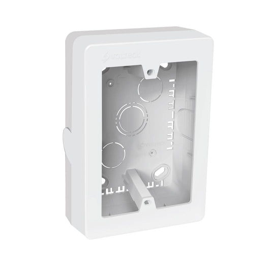 Caja de contactos para canaleta 3' x 5', blanca, Volteck Caja con 12, 40141