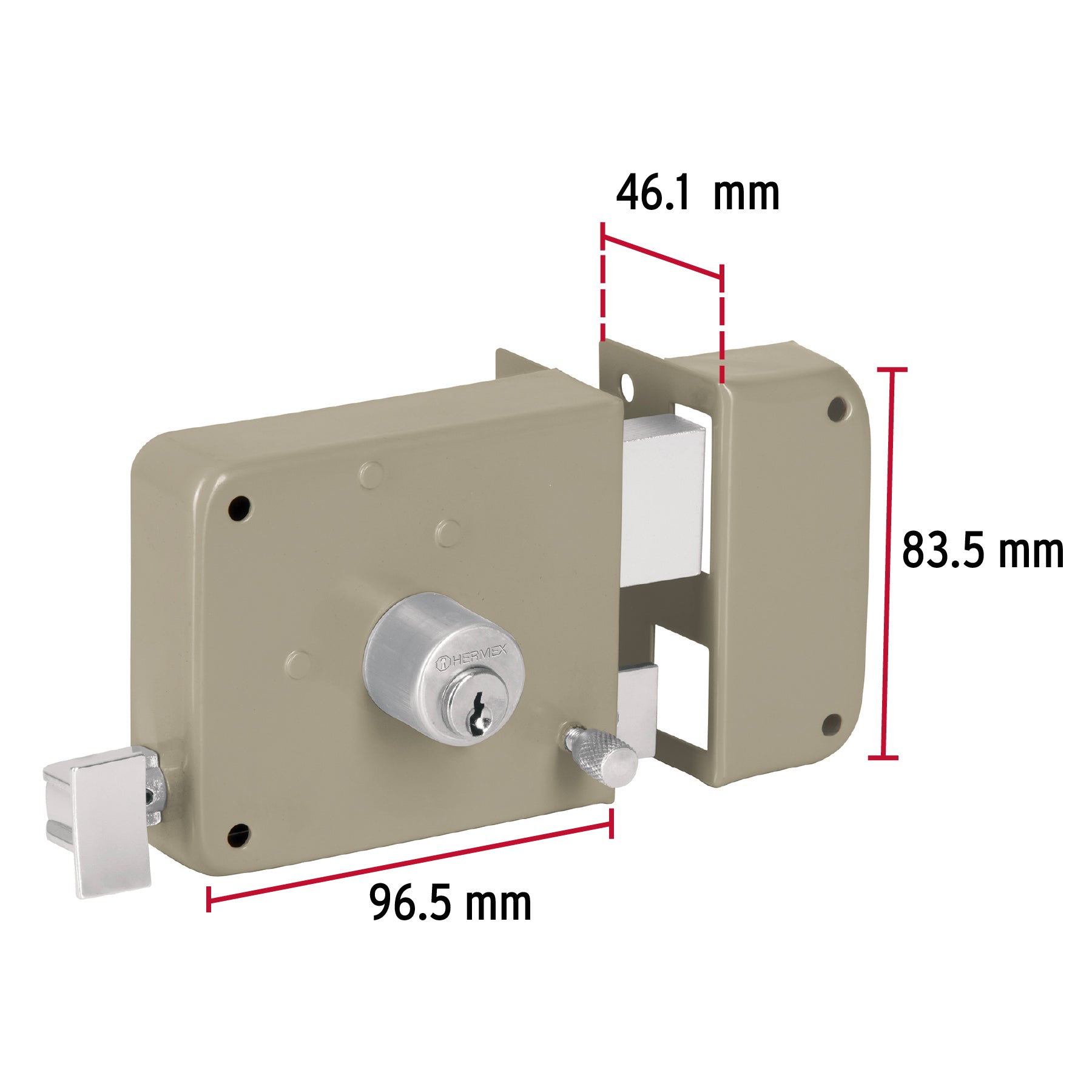 Cerradura sobreponer der instala-fácil, blíster, Basic, 27049