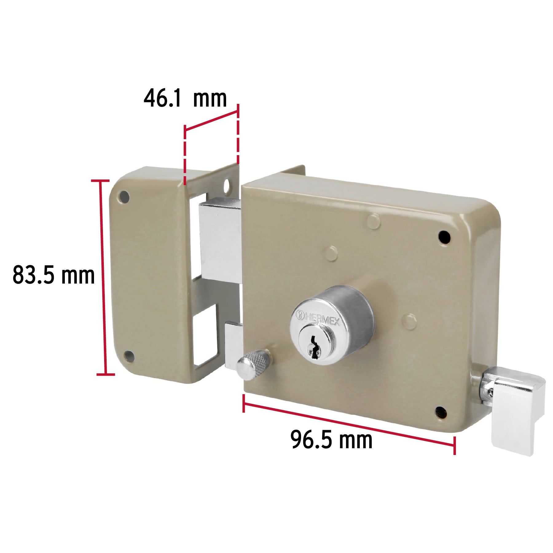 Cerradura sobreponer izq instala-fácil, blíster, Basic, 27048