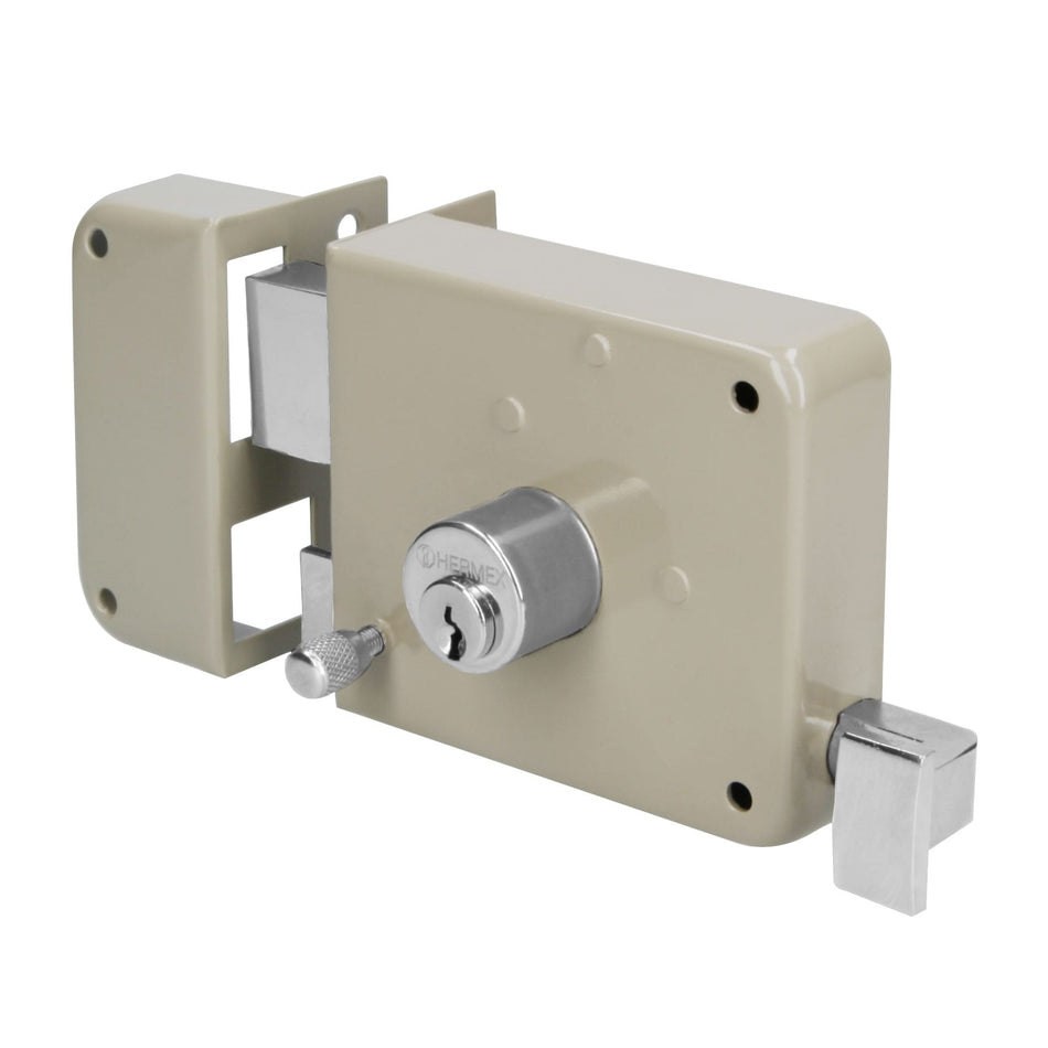 Cerradura sobreponer izq instala-fácil, caja, Hermex Basic Caja con 3, 27046