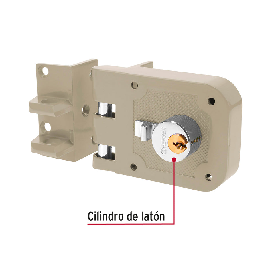 Cerradura sobreponer, puerta corrediza, instala-fácil, izq. Caja con 2, 43489