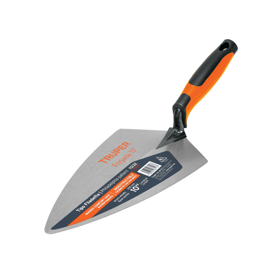 Cuchara p/ albañil 10' forjada tipo Filadelfia, Comfort Grip Caja con 3, 11232
