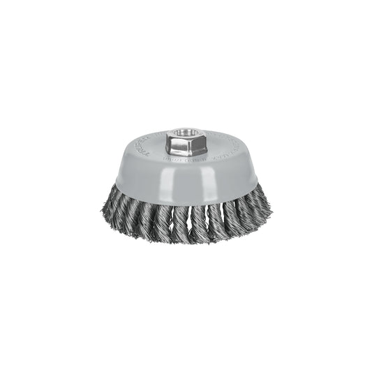 Carda copa 5' alambre trenzado grueso, Multi-rosca, Truper Caja con 4, 100856