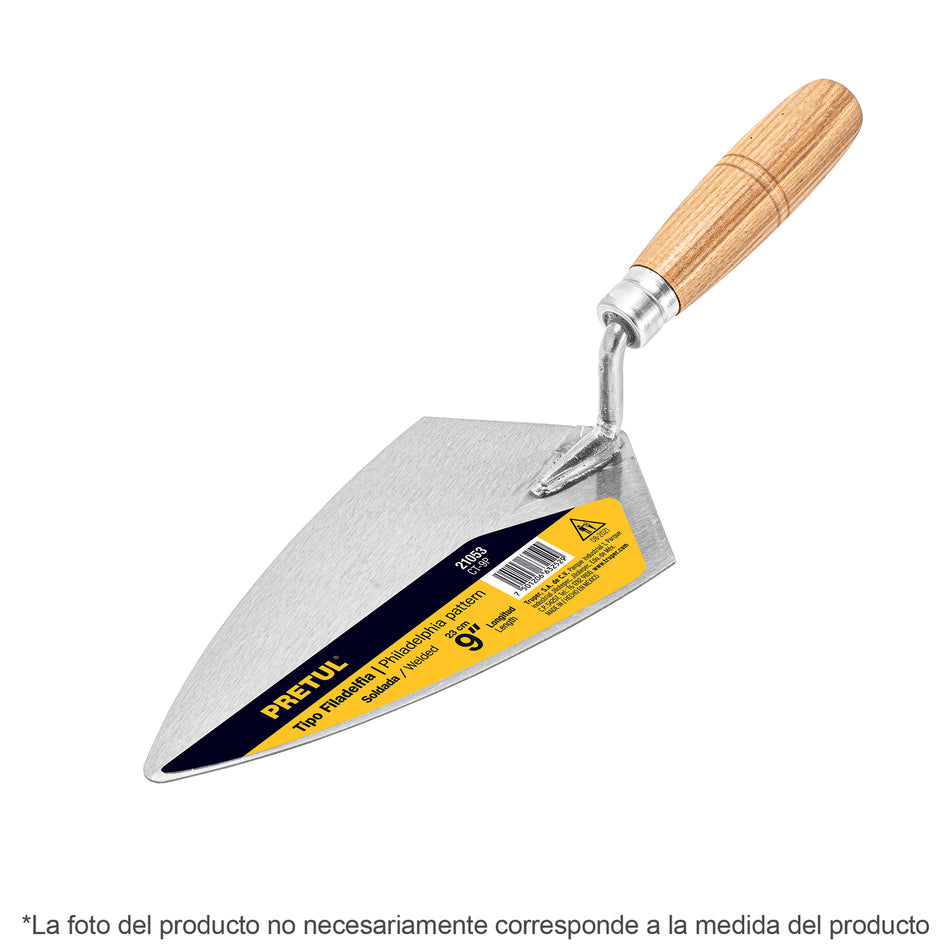 Cuchara para albañil 7' tipo Filadelfia, Pretul Caja con 6, 21051