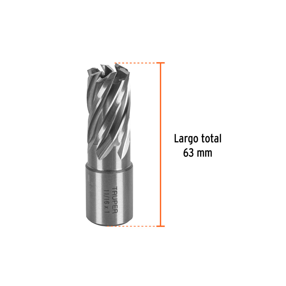 Cortador anular de 11/16' x 1', Truper, 101126