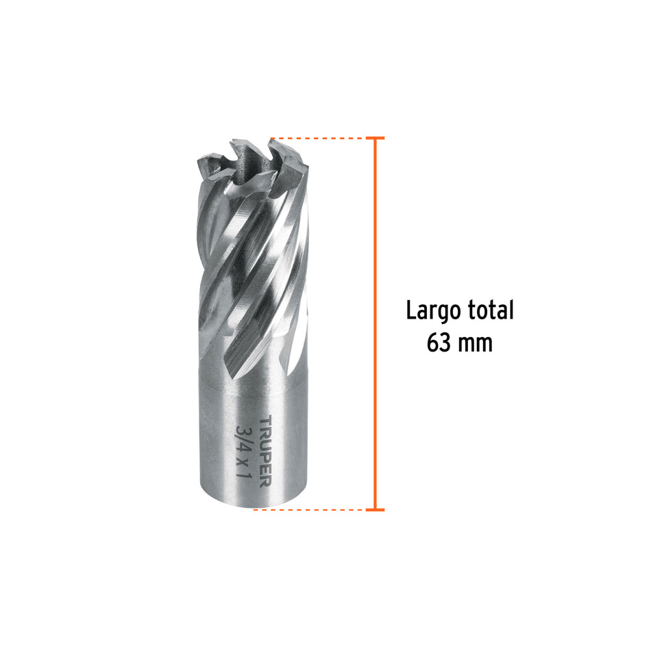 Cortador anular de 3/4' x 1', Truper, 101127