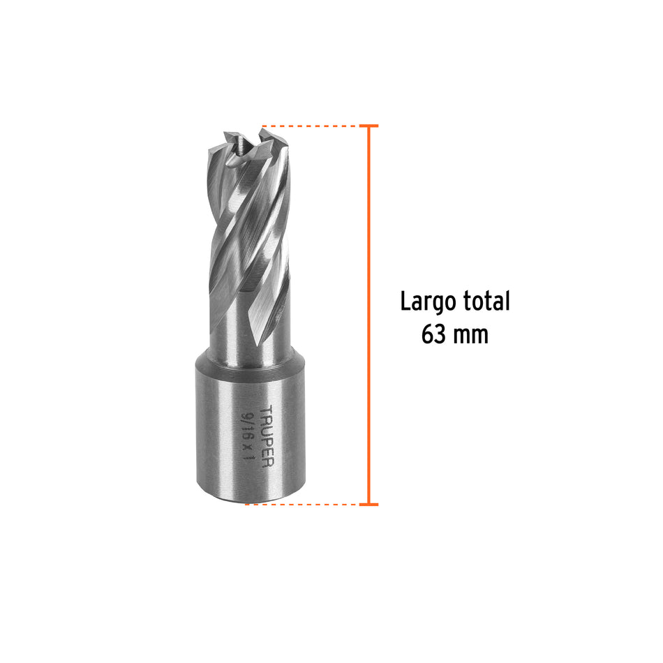 Cortador anular de 9/16' x 1', Truper, 101124