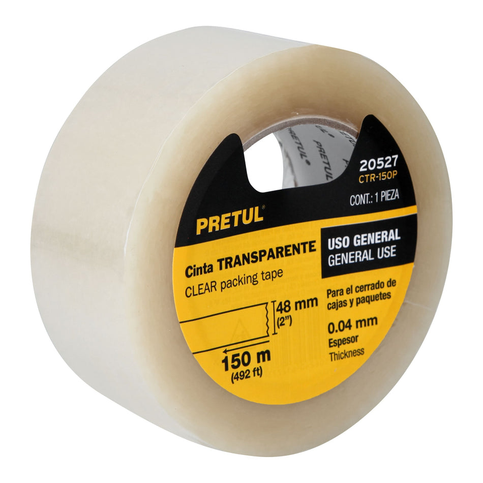 Cinta de empaque 48 mm x 150 m transparente, Pretul Caja con 6, 20527