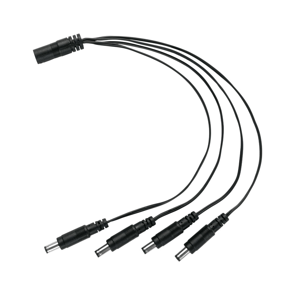 Cable Divisor de Energía tipo Pulpo 1 a 4 para CCTV, Volteck Caja con 4, 49788