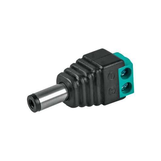 Conector de energía para CCTV tipo macho, Volteck Caja con 10, 49794