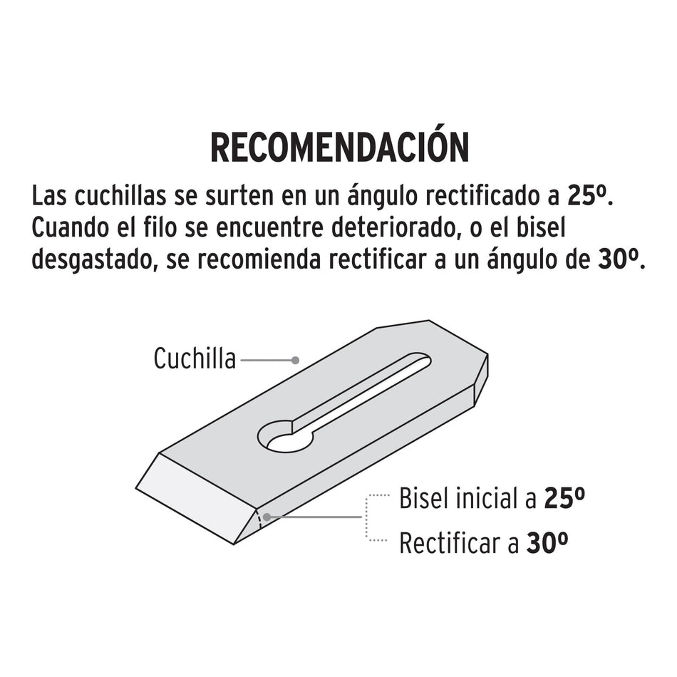 Cuchilla para cepillo de carpintero # 6, Truper Caja con 6, 12036