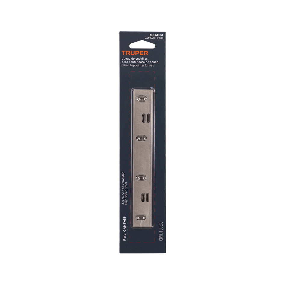 Cuchillas para canteadora CANT-6B, 2 pzs en blíster, TRUPER, 103404