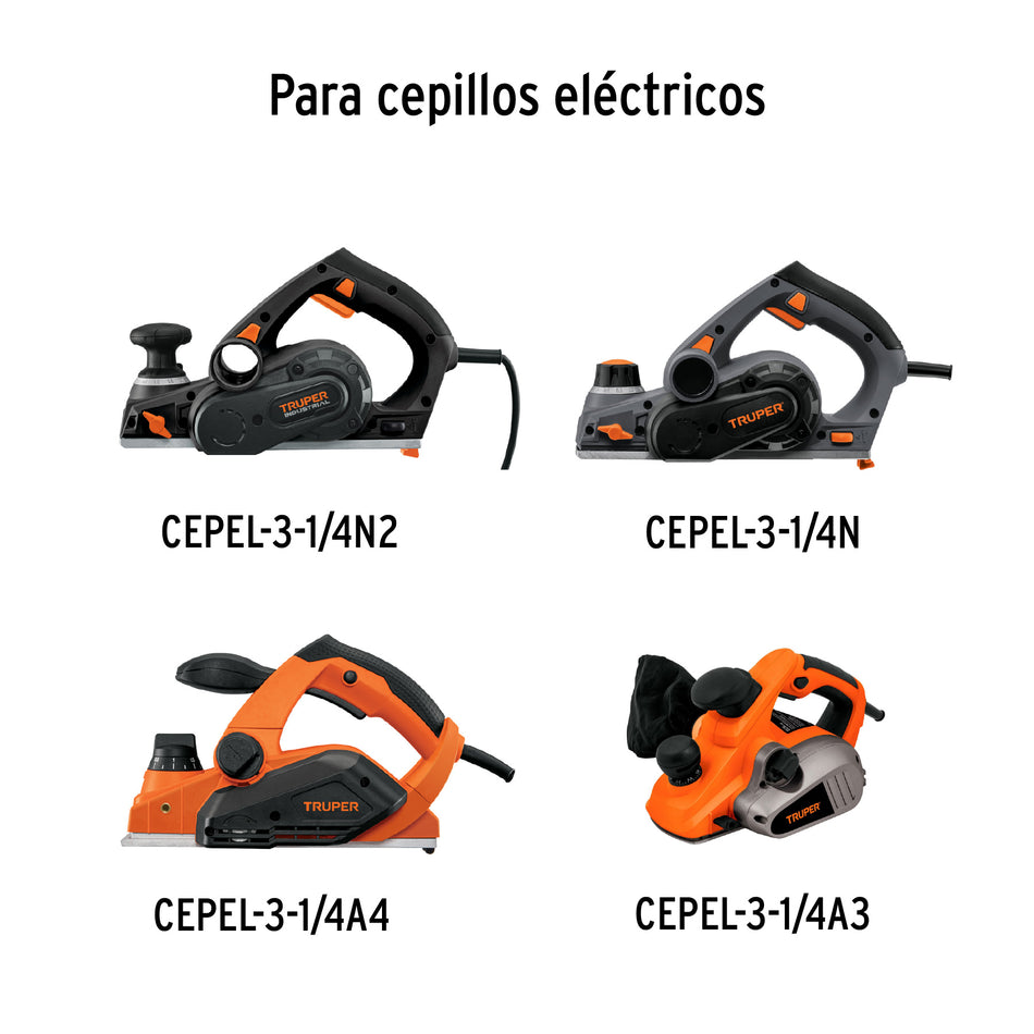 Blíster con 2 cuchillas carburo de tungsteno p/CEPEL-3-1/4A4, 100649