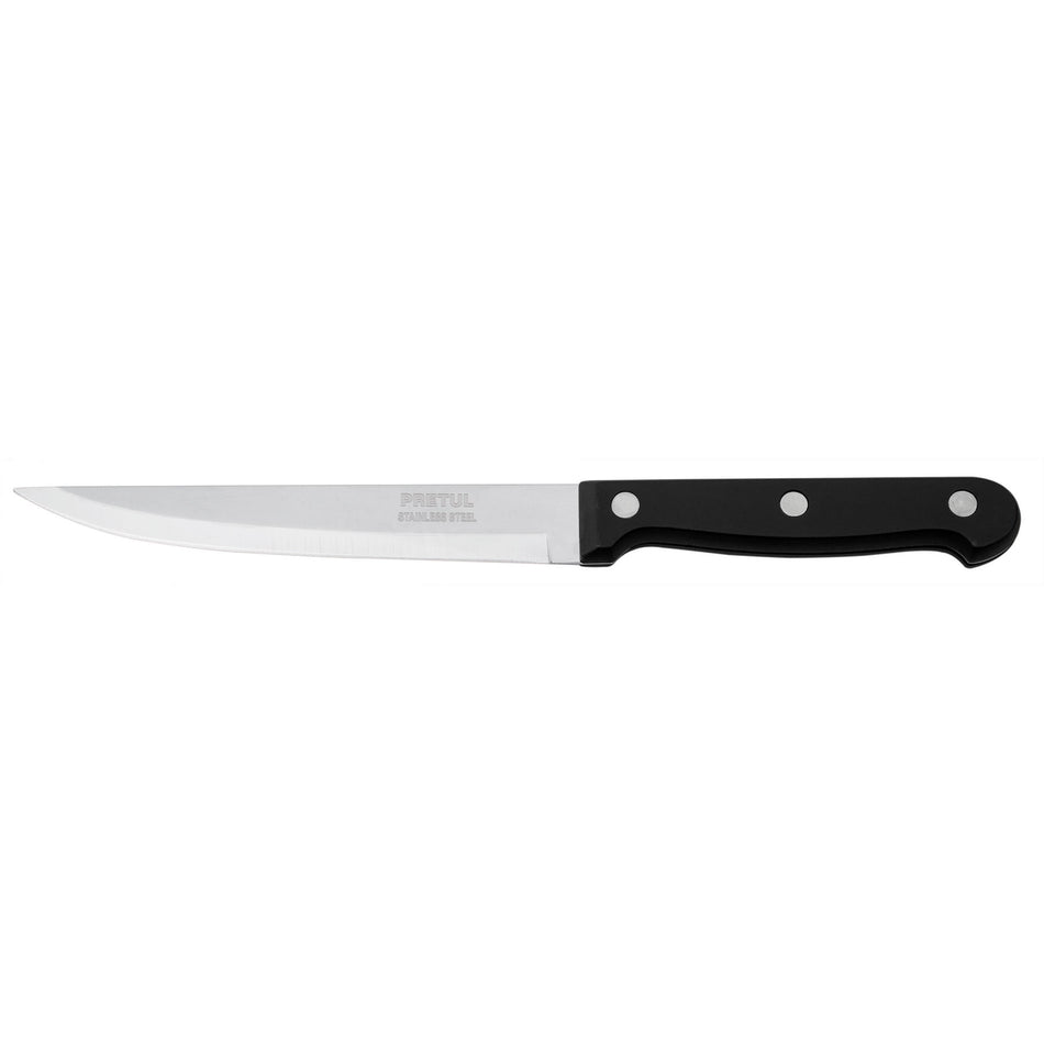 Cuchillo liso para asado 5' mango de plástico, Pretul Caja con 6, 23093