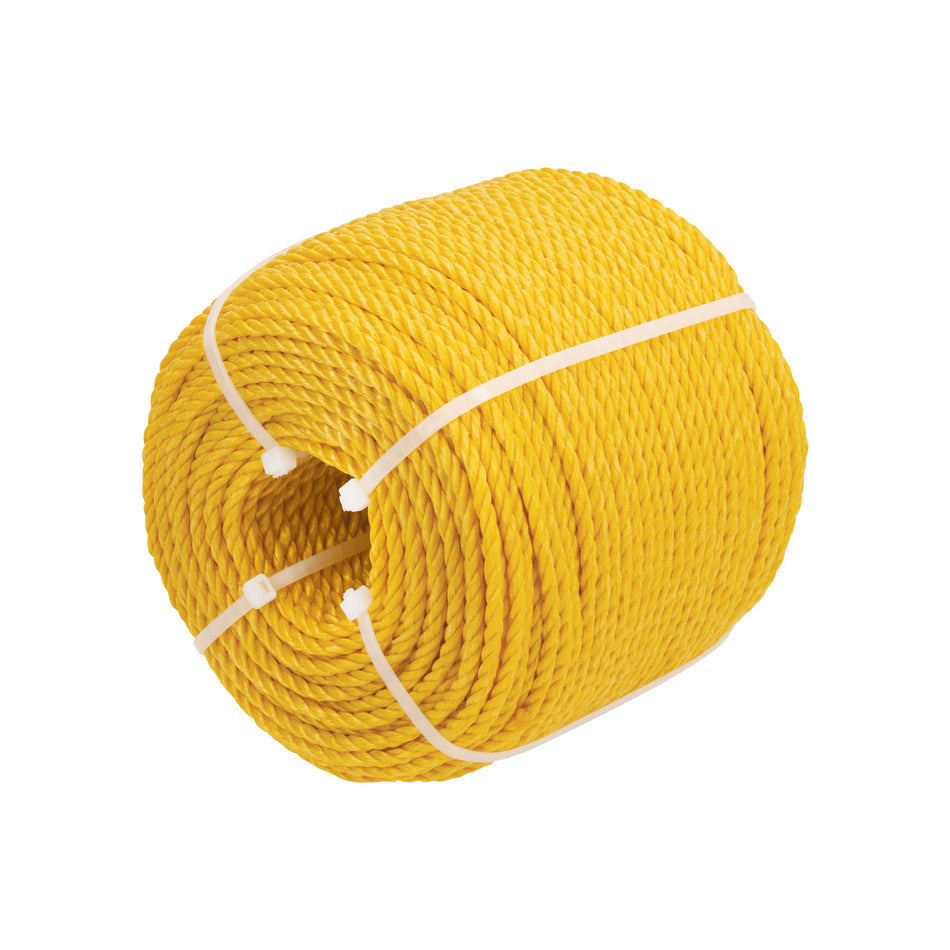 Kilo de cuerda amarilla de polipropileno 4 mm, rollo 1kg Caja con 6, 40183