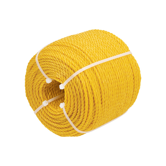 Kilo de cuerda amarilla de polipropileno 4 mm, rollo 1kg Caja con 6, 40183