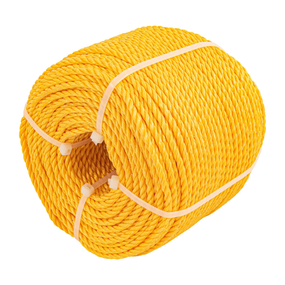 Metro de cuerda amarilla de polipropileno 4 mm, rollo 119m Caja con 6m, 40092
