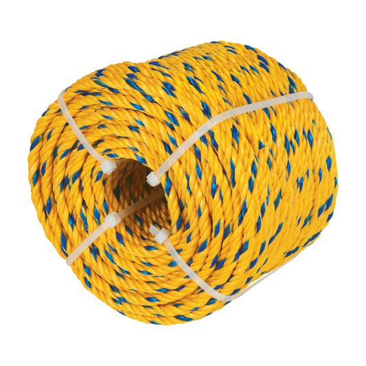 Kilo de cuerda amarilla de polipropileno 6 mm, rollo 1kg Caja con 6, 40184