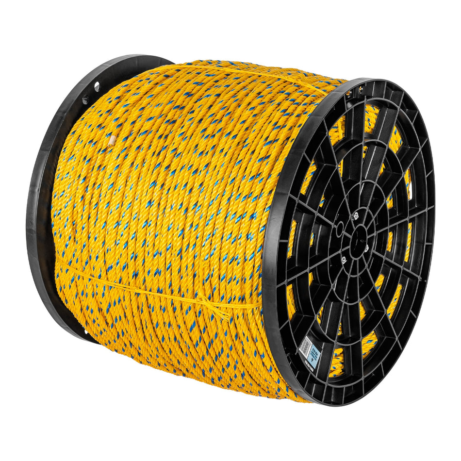 Kilo de cuerda amarilla de polipropileno 6mm, carrete 20kg Caja con 20, 44485