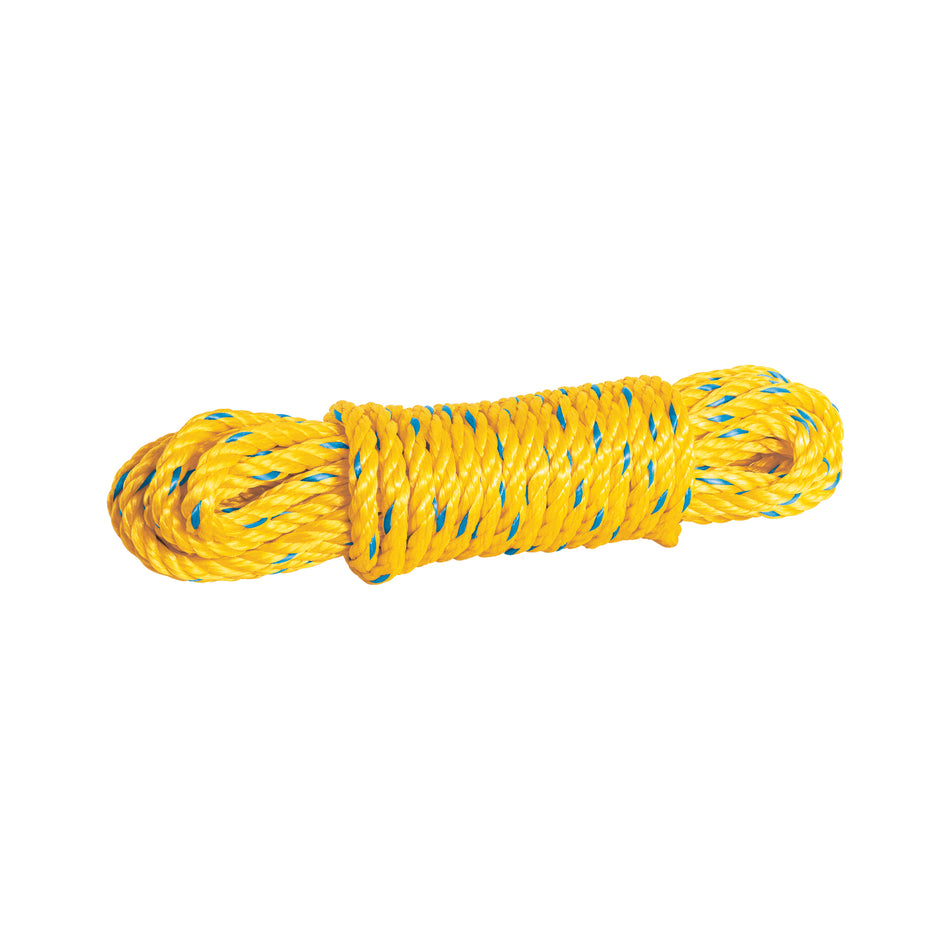 Madeja de cuerda amarilla de polipropileno 8mm, 10m, FIERO Caja con 5, 40964