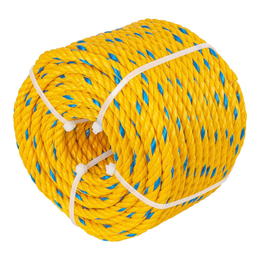 Metro de cuerda amarilla de polipropileno 8 mm, rollo 32m Caja con 6m, 40094