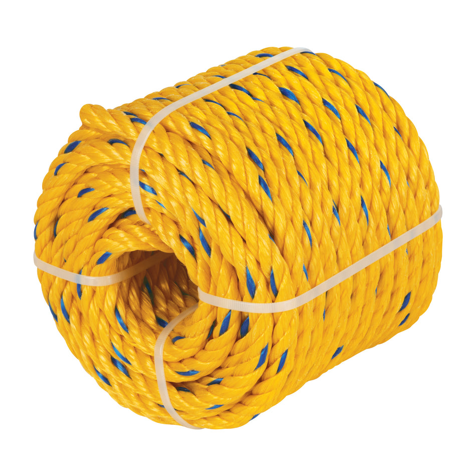 Kilo de cuerda amarilla de polipropileno 10 mm, rollo 1kg Caja con 6, 40186
