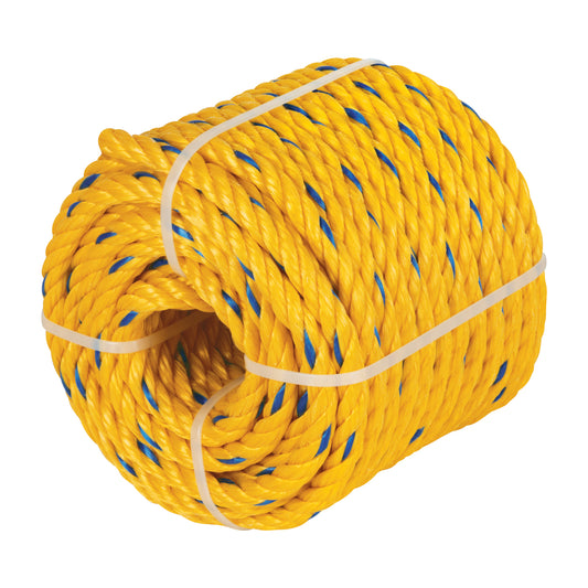Kilo de cuerda amarilla de polipropileno 10 mm, rollo 1kg Caja con 6, 40186