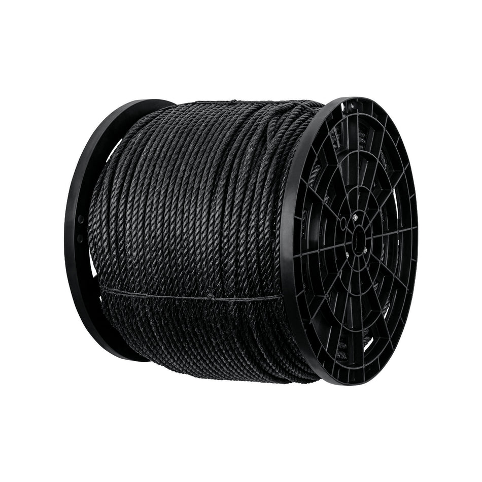 Kilo de cuerda negra de polipropileno 10 mm, carrete 20kg Caja con 20, 40765