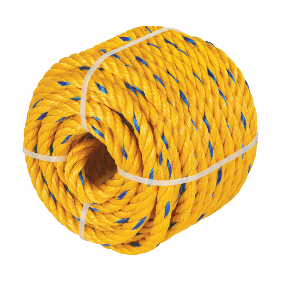 Kilo de cuerda amarilla de polipropileno 11 mm, rollo 1kg Caja con 6, 40187