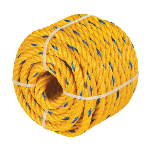 Kilo de cuerda amarilla de polipropileno 11 mm, rollo 1kg Caja con 6, 40187