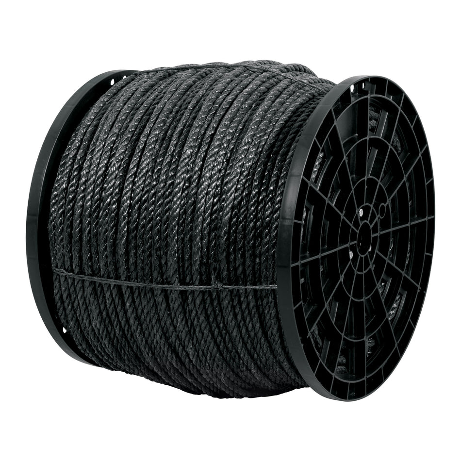 Kilo de cuerda negra de polipropileno 11 mm, carrete 20kg Caja con 20, 40766