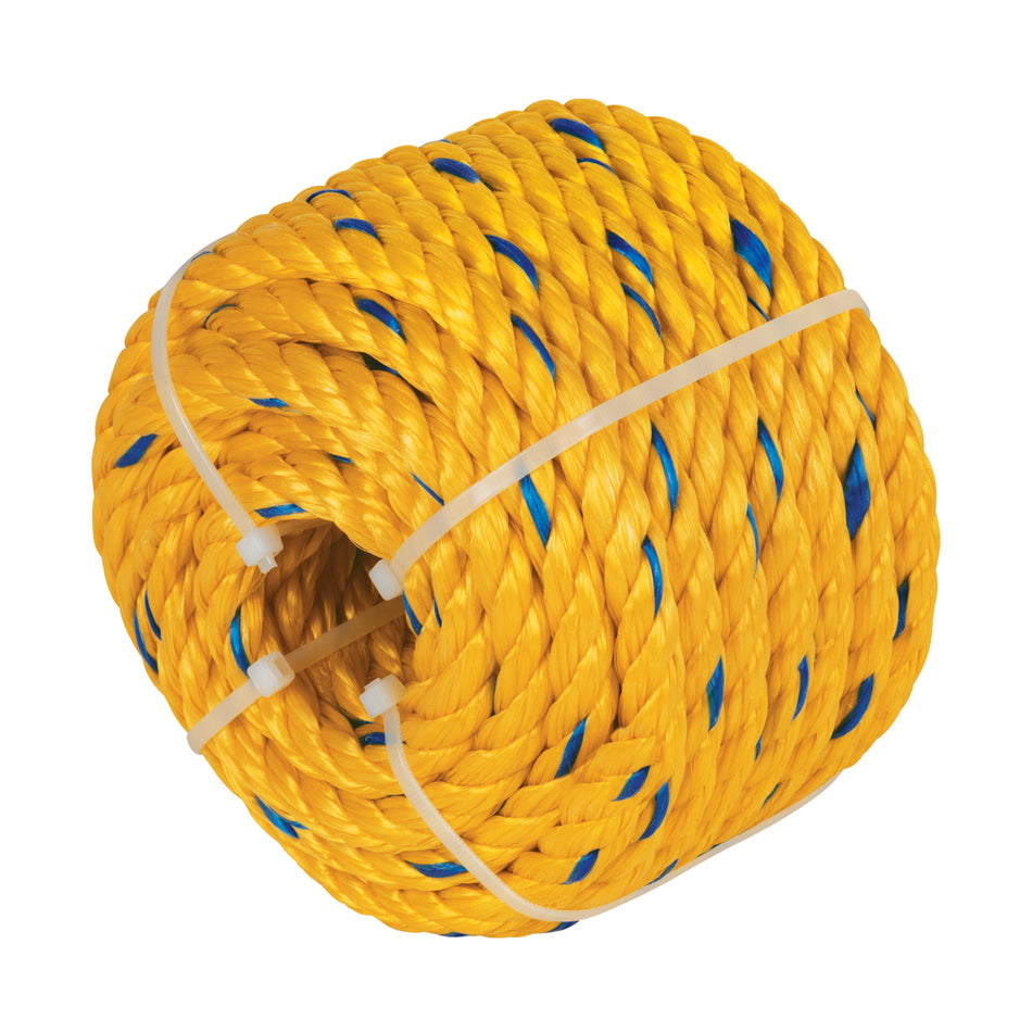 Kilo de cuerda amarilla de polipropileno 13 mm, rollo 1kg Caja con 6, 40188