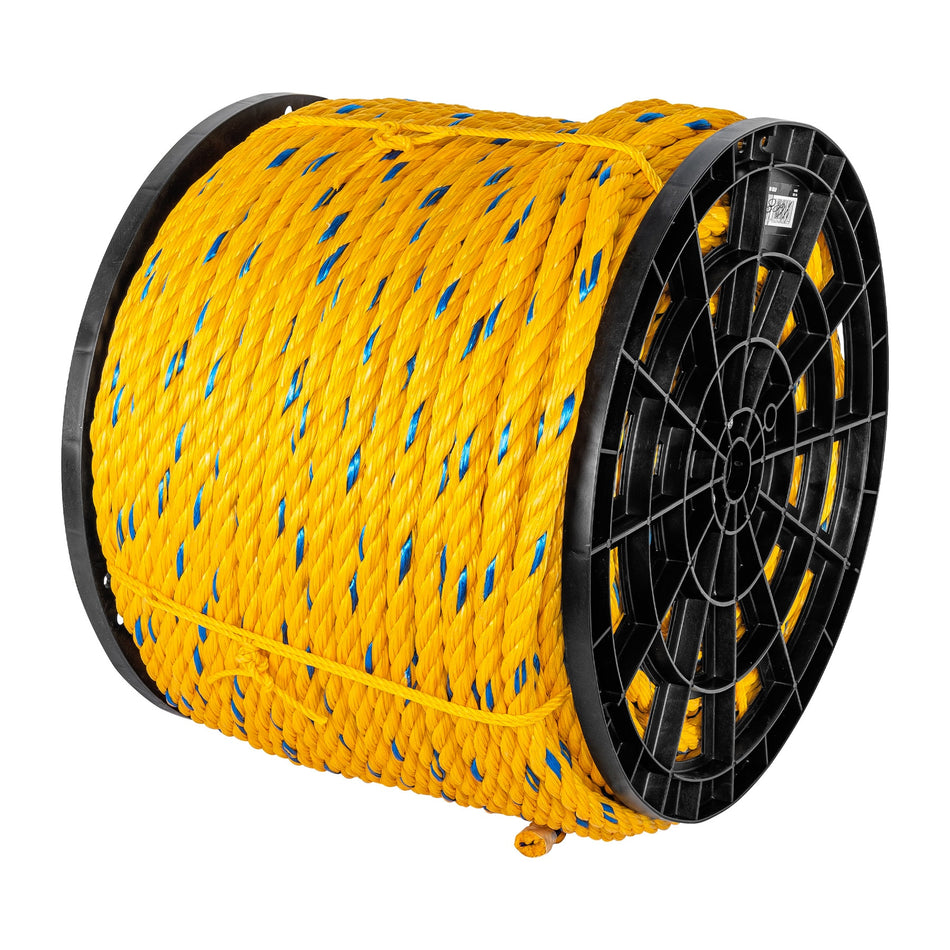 Kilo de cuerda amarilla de polipropileno 19mm, carrete 30kg Caja con 30, 44491