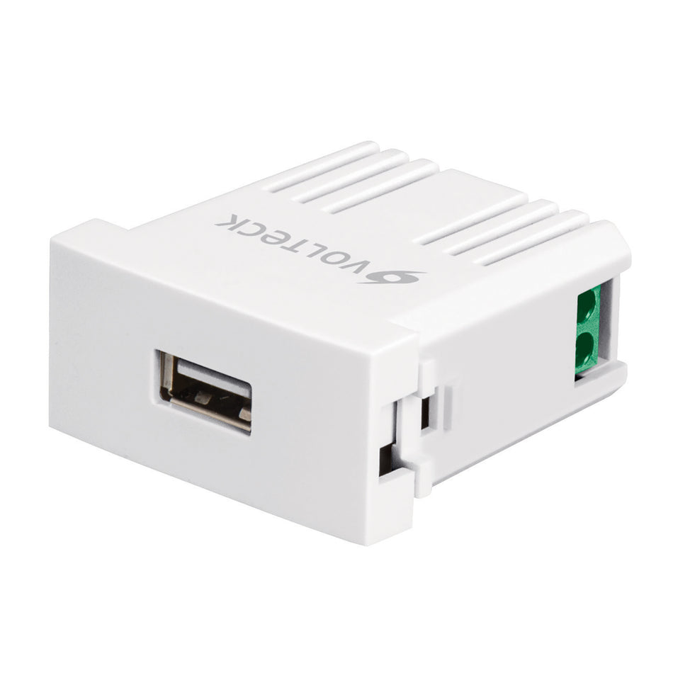 Cargador USB a la pared, 2.1A, línea Oslo, color blanco Caja con 3, 46086