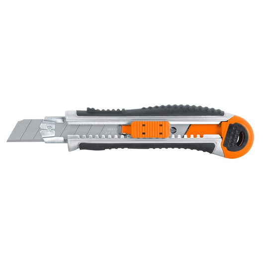 Cutter 18 mm trabajo pesado c/alma metálica y grip, Expert Caja con 6, 16976