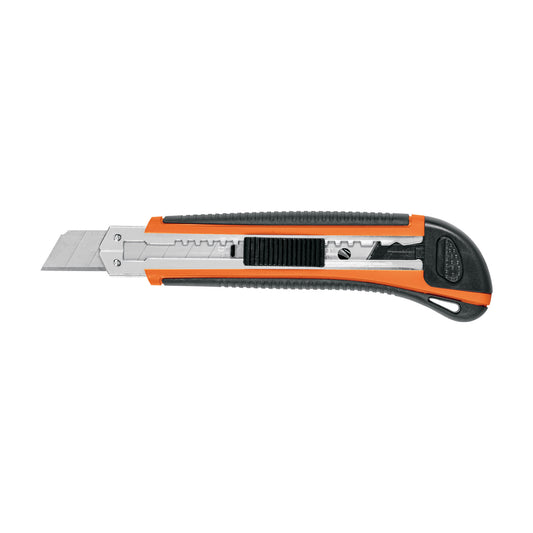 Cutter 18 mm profesional con alma metálica y grip, Truper Caja con 12, 16977