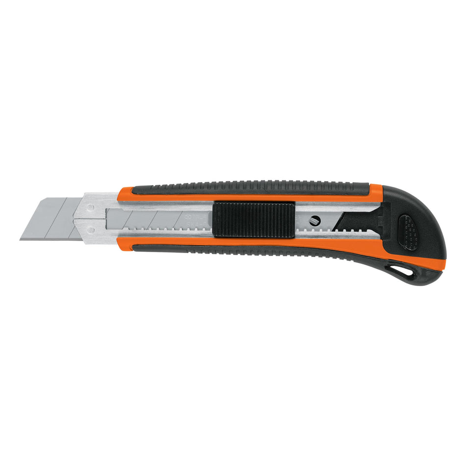 Cutter 25 mm profesional con alma metálica y grip, Truper Caja con 6, 17901