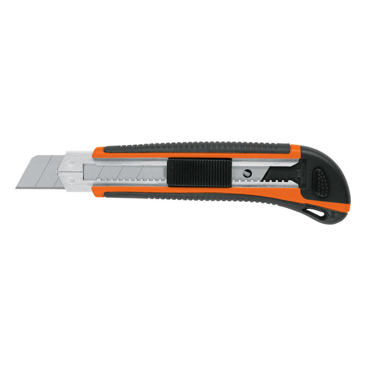 Cutter 25 mm profesional con alma metálica y grip, Truper Caja con 6, 17901