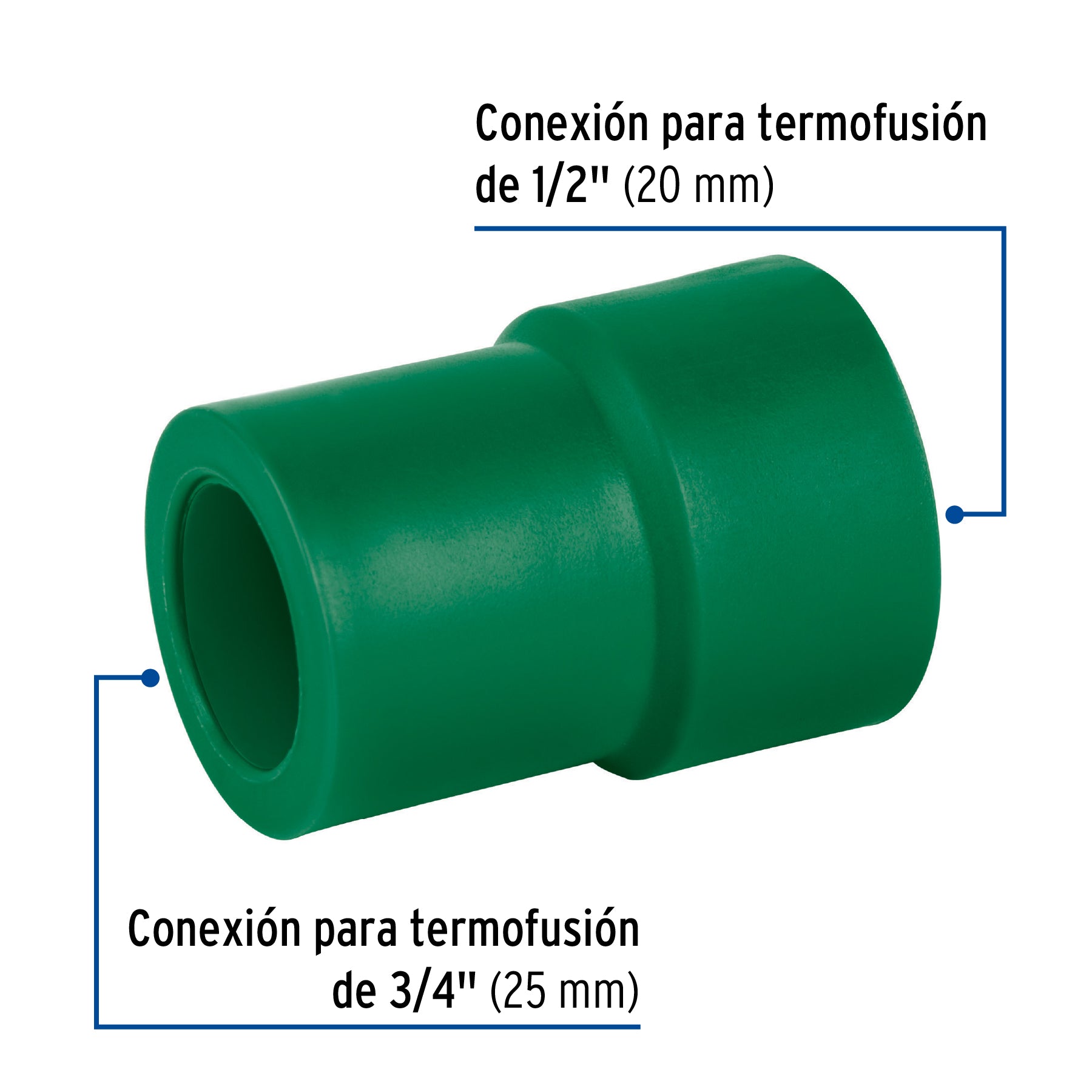 Reducción de PPR 3/4' x 1/2', Foset Caja con 20, 49822