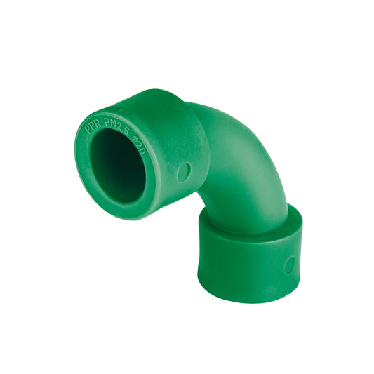 Curva 90° de PPR 3/4' x 1/2', Foset Termoflow Caja con 10, 45261