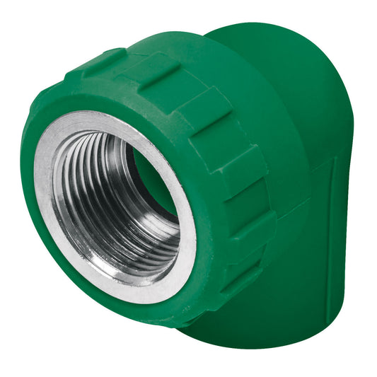 Codo 90° PPR, 1/2', rosca hembra con inserto metálico, Foset Caja con 10, 49861