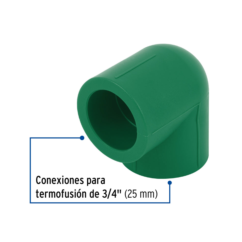 Codo 90° PPR, 3/4', Foset Caja con 20, 49850