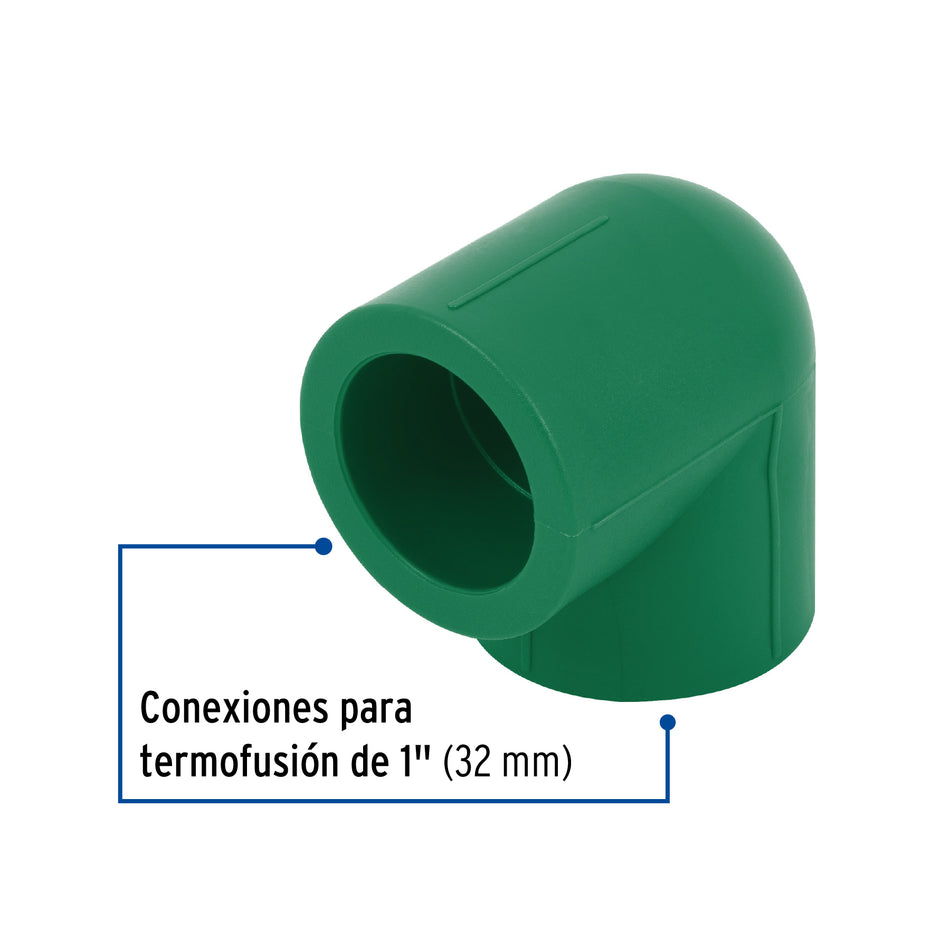 Codo 90° PPR, 1', Foset Caja con 10, 49851
