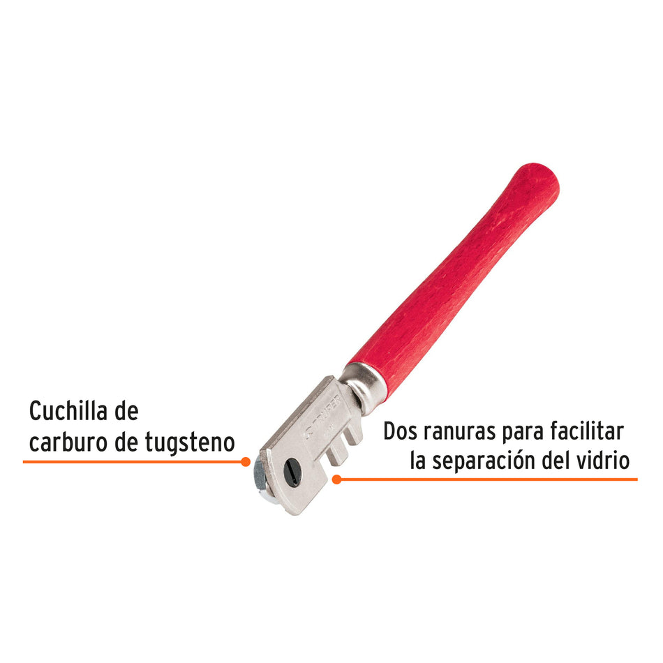 Cortador de vidrio 5' con 6 cuchillas, Truper Caja con 6, 12954