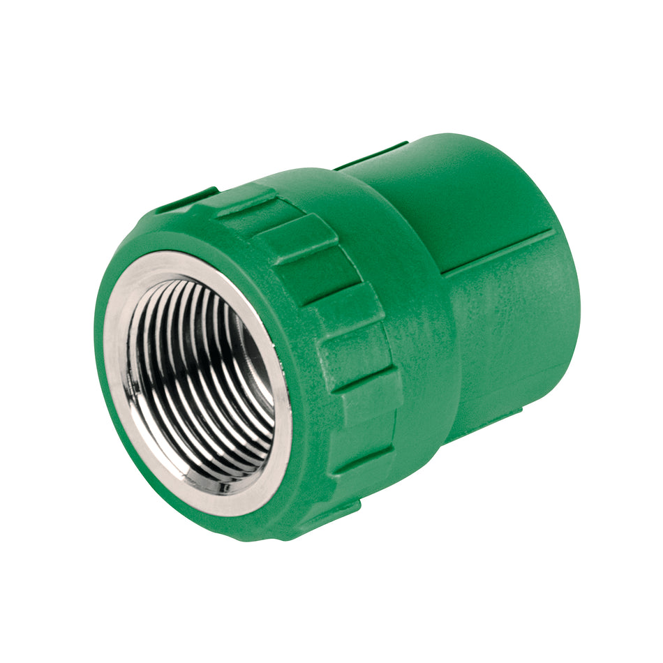 Adaptador PPR 3/4' hembra con inserto metálico, Foset Caja con 10, 49886