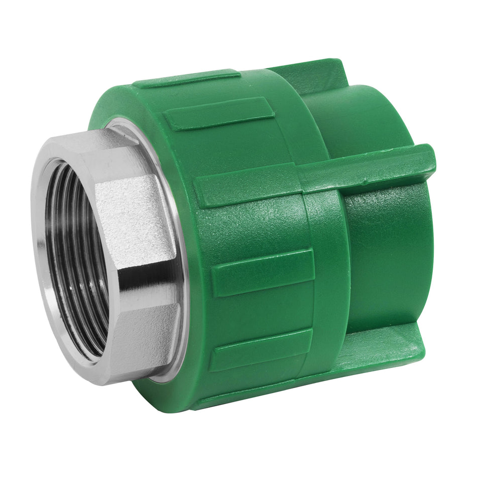 Adaptador PPR 1-1/4' hembra con inserto metálico, Foset Caja con 4, 45453