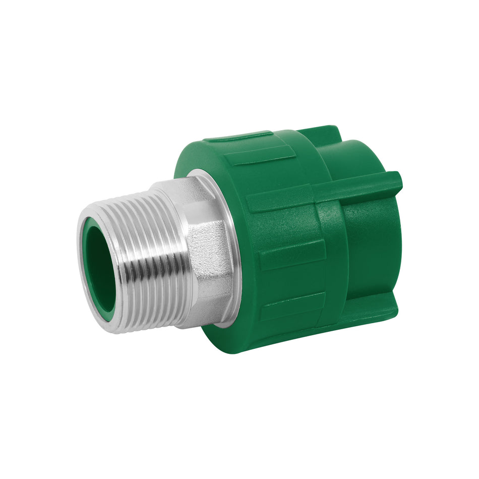 Adaptador PPR 1-1/4' macho con inserto metálico, Foset Caja con 4, 45450