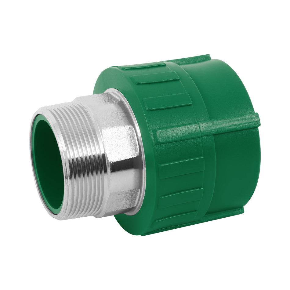 Adaptador PPR 2' macho con inserto metálico, Foset Caja con 4, 45452